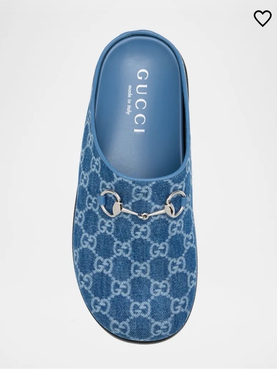 Gucci Shoes - NWT Gucci - Denim mule with horsebit, size 36.5 (6.5).